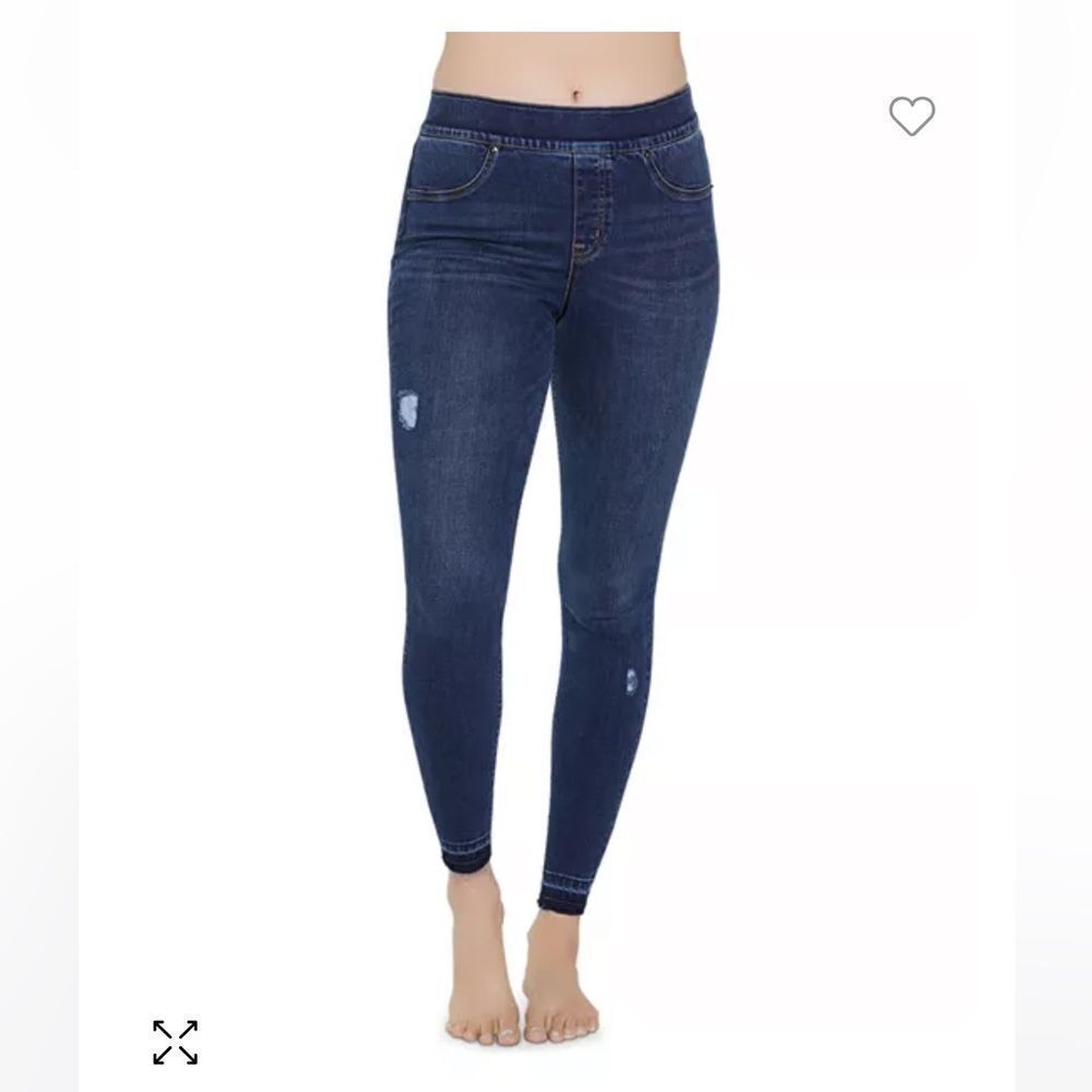 SPANX Distressed Denim Skinny Jean Leggings
